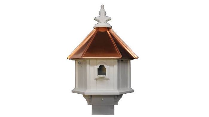 Hexagon Birdhouse w/Copper Roof