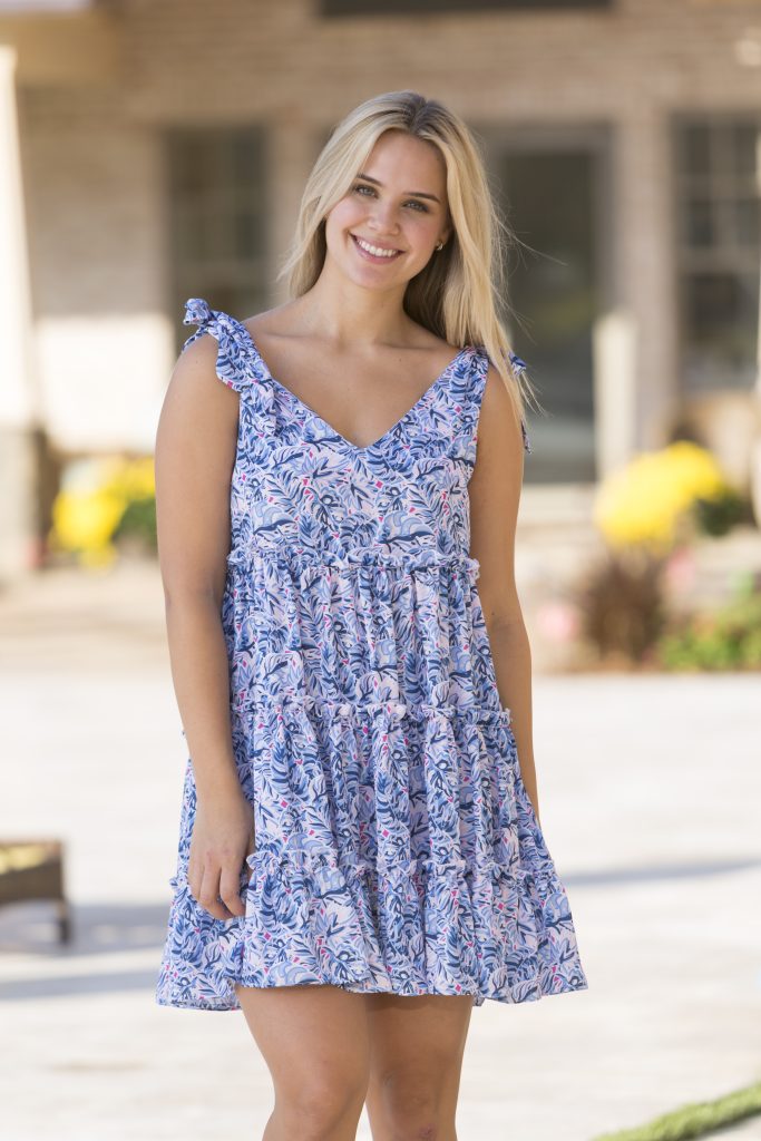 Simply Southern Leaf Gather Dress - Hearth & Heart Simply Southern Leaf Gather Dress - Hearth & Heart