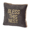 Decorative Throw Pillow-Rustic Soft Pillow-"Bless This Nest"