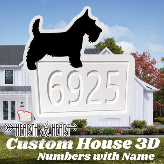Personalized Terrier House Numbers