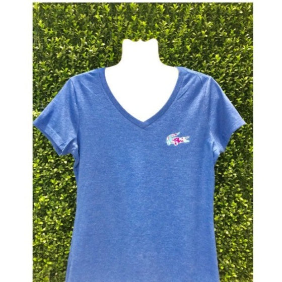 Royal Blue Lilly Gator V-Neck