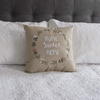 Decorative Throw Pillow - Home Sweet Home - Floral Wreath
