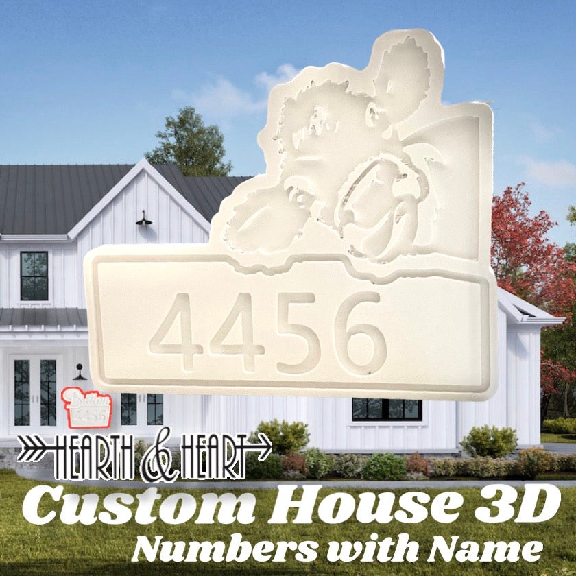Personalized Funny Cow House Numbers
